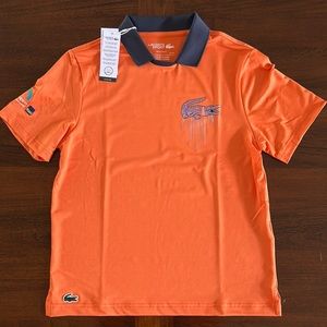 Lacoste (Aligator) Sport Ultra Dry polo shirt, Men’s (unisex) NWT, XS, Orange.